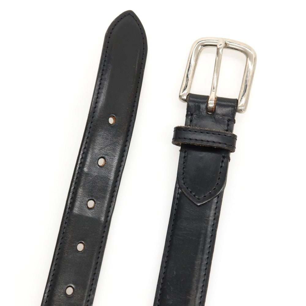【中古】ホワイトハウスコックス Whitehouse Cox ブライドルレザー ベルト ブラックxシルバー【サイズ34/85】【 状態ランクC 】【 メンズ 】