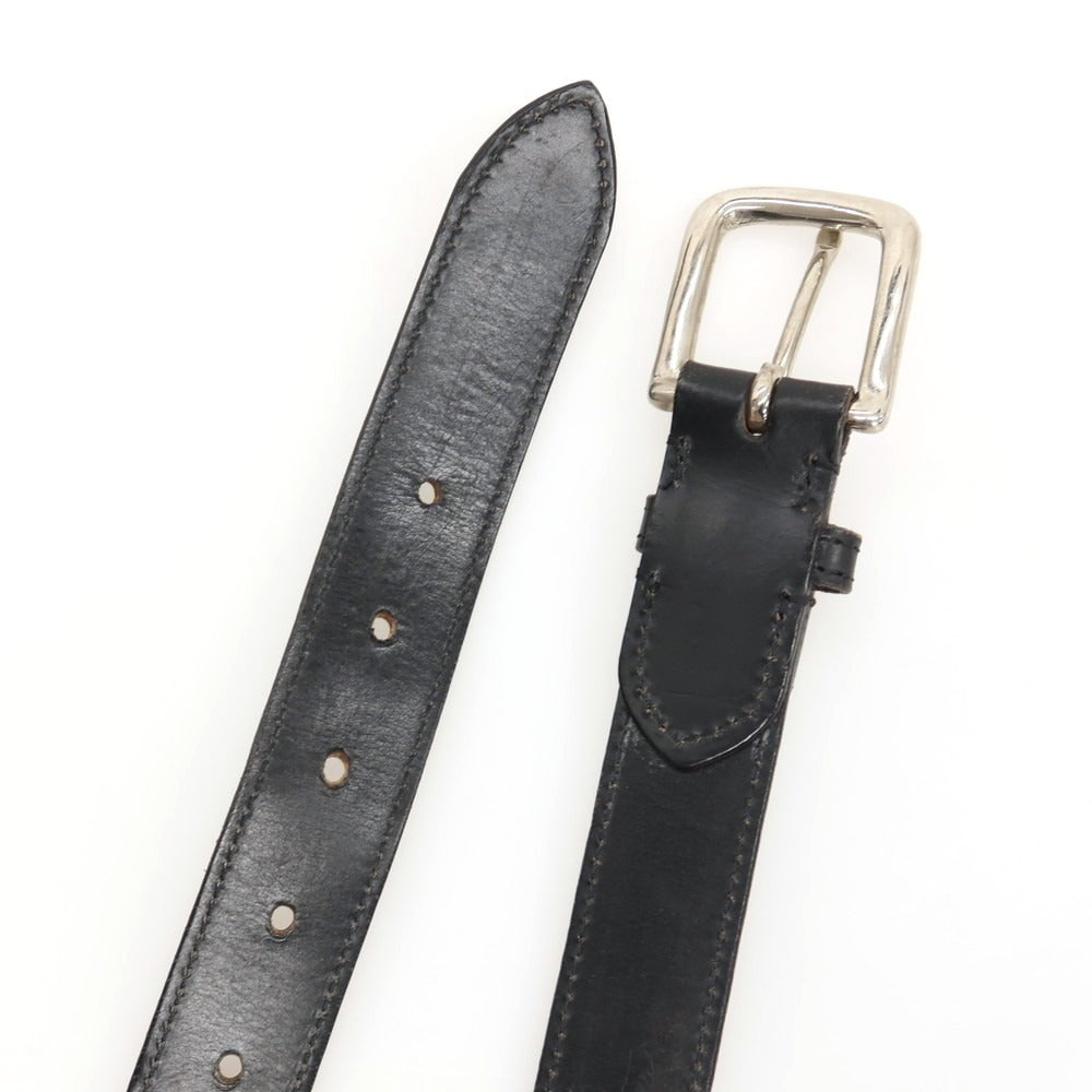 【中古】ホワイトハウスコックス Whitehouse Cox ブライドルレザー ベルト ブラックxシルバー【サイズ34/85】【 状態ランクC 】【 メンズ 】