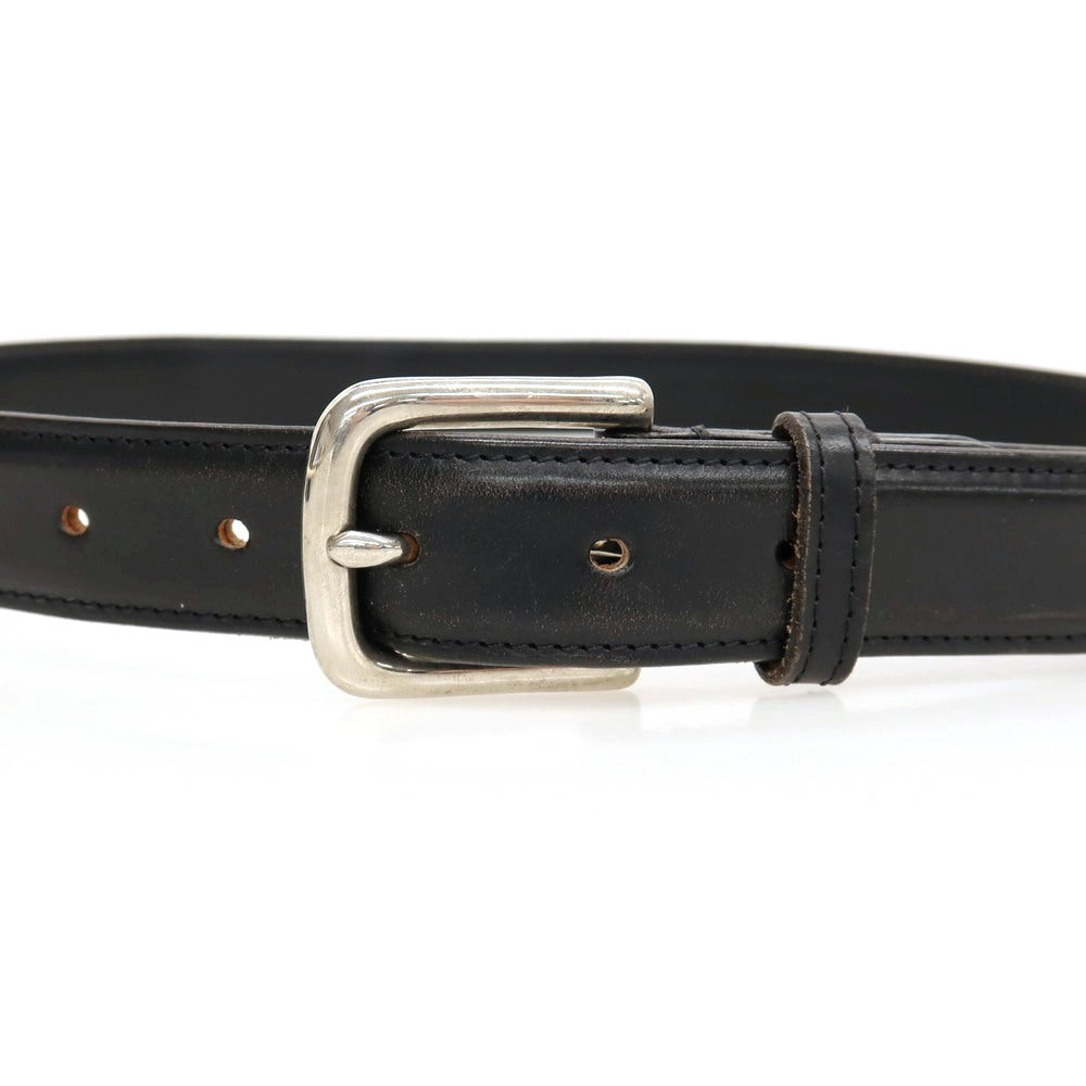 【中古】ホワイトハウスコックス Whitehouse Cox ブライドルレザー ベルト ブラックxシルバー【サイズ34/85】【 状態ランクC 】【 メンズ 】