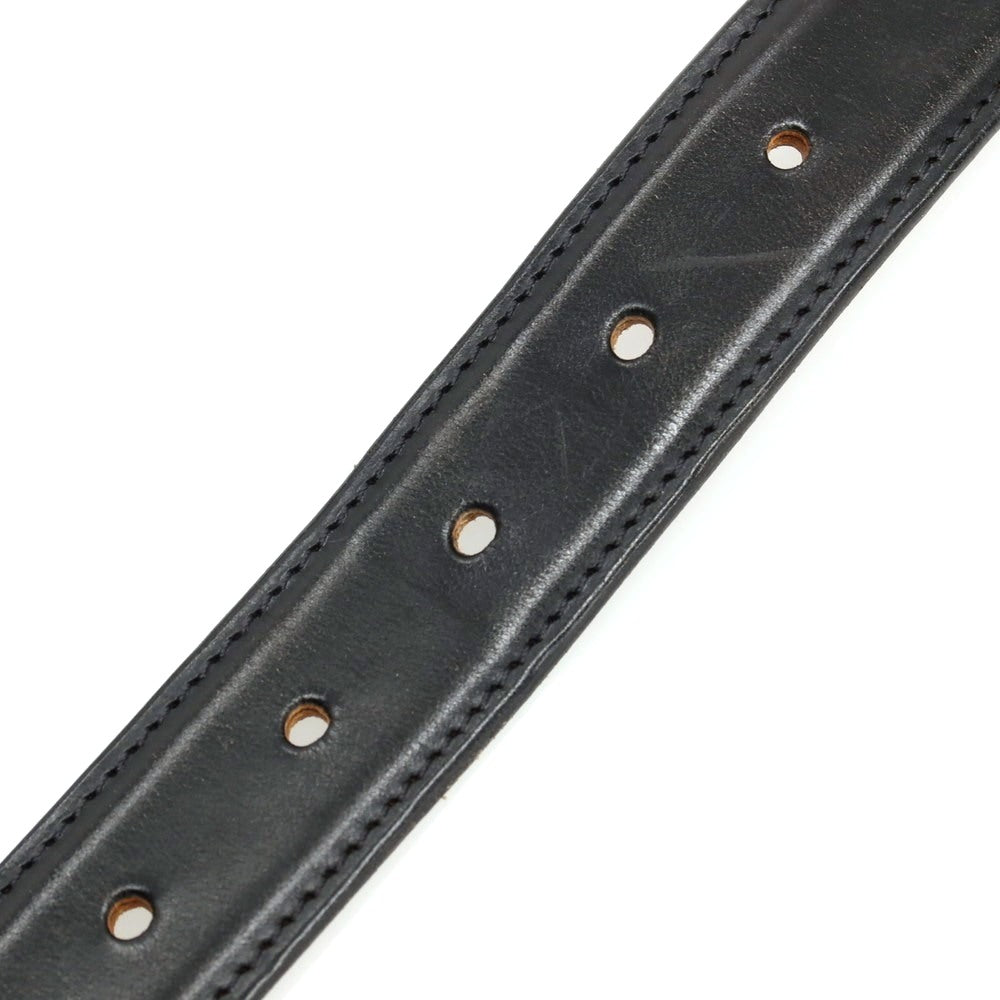 【中古】ホワイトハウスコックス Whitehouse Cox ブライドルレザー ベルト ブラックxシルバー【サイズ34/85】【 状態ランクC 】【 メンズ 】