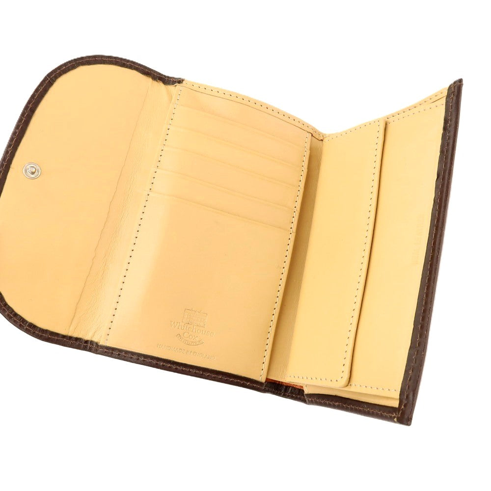 【中古】ホワイトハウスコックス Whitehouse Cox レザー 三つ折り財布 ダークブラウン【 状態ランクB 】【 メンズ 】