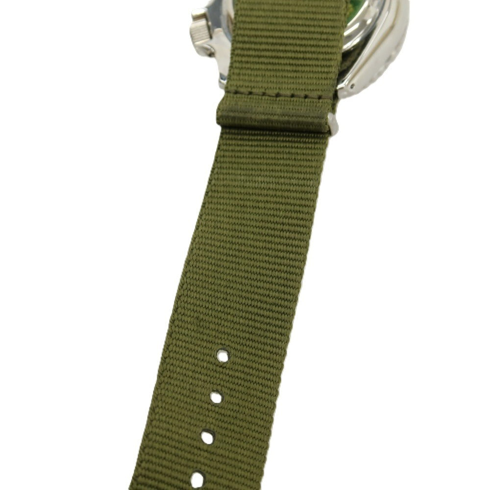 【中古】ハフ HUF × SEIKO 世界1000本限定 ステンレス×ナイロン 腕時計 オリーブグリーンxシルバー【 状態ランクA 】【 メンズ 】