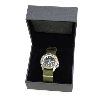 【中古】ハフ HUF × SEIKO 世界1000本限定 ステンレス×ナイロン 腕時計 オリーブグリーンxシルバー【 状態ランクA 】【 メンズ 】