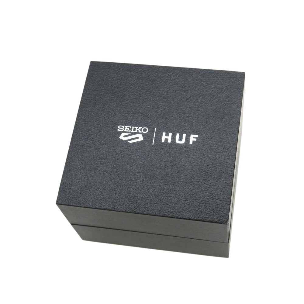 【中古】ハフ HUF × SEIKO 世界1000本限定 ステンレス×ナイロン 腕時計 オリーブグリーンxシルバー【 状態ランクA 】【 メンズ 】