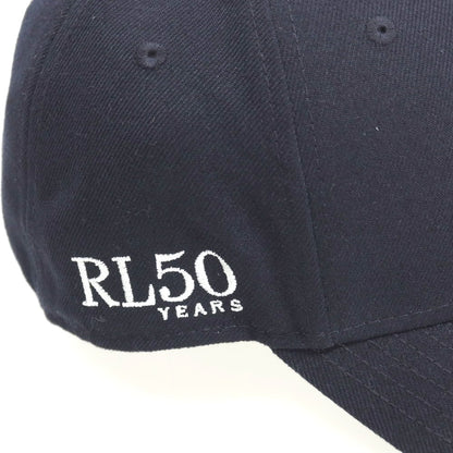 【中古】ポロ ラルフローレン Polo Ralph Lauren × NEW ERA POLO RALPH LAUREN50周年記念 ベースボールキャップ 帽子 ネイビー【サイズL】【 状態ランクA 】【 メンズ 】
