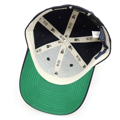 【中古】ポロ ラルフローレン Polo Ralph Lauren × NEW ERA POLO RALPH LAUREN50周年記念 ベースボールキャップ 帽子 ネイビー【サイズL】【 状態ランクA 】【 メンズ 】
