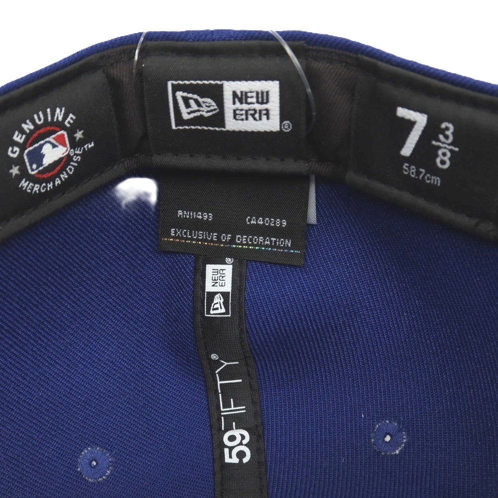 【中古】ニューエラ NEW ERA ポリエステル ベースボールキャップ 帽子 ブルー【サイズ7 3/8（58.7cm）】【 状態ランクA 】【 メンズ 】