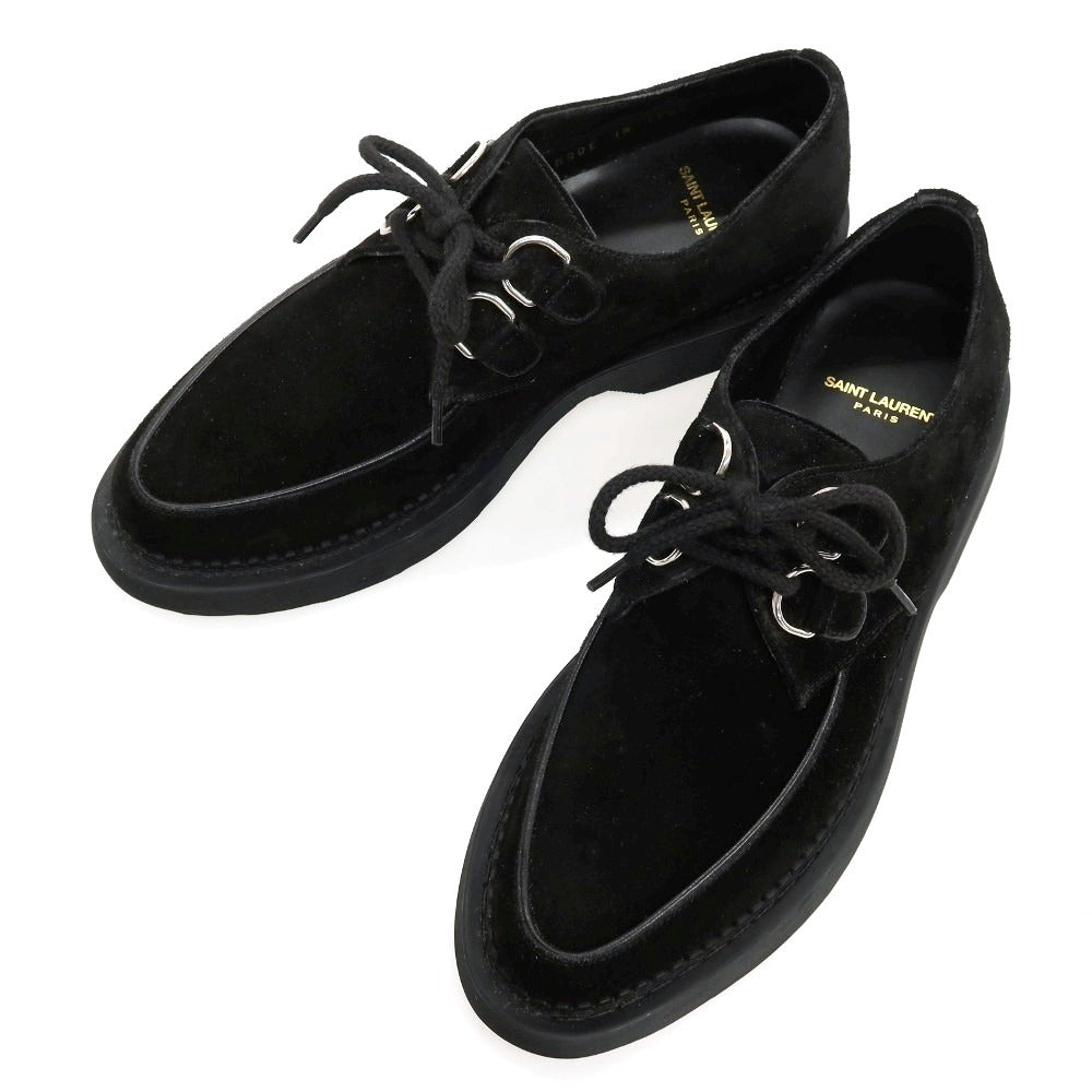 【中古】サンローラン SAINT LAURENT テディレースアップダービー スエード ドレスシューズ ブラック【サイズ41】【 状態ランクA 】【 メンズ 】