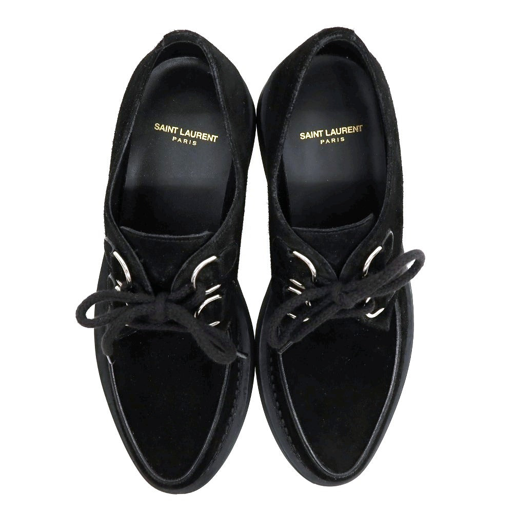 【中古】サンローラン SAINT LAURENT テディレースアップダービー スエード ドレスシューズ ブラック【サイズ41】【 状態ランクA 】【 メンズ 】