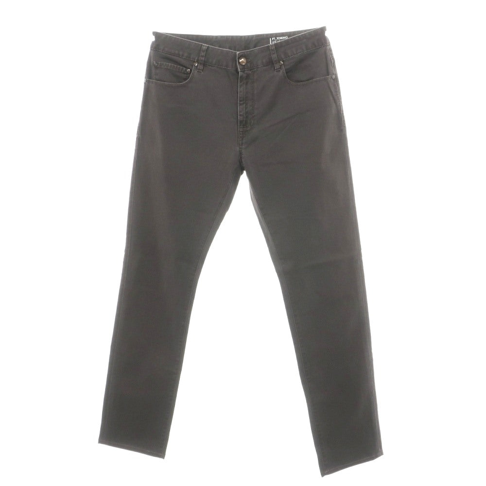 【中古】ピーティートリノ デニム PT TORINO DENIM JAZZ ストレッチ コットン 5ポケットパンツ ブラウングレー【サイズ34】【 状態ランクB 】【 メンズ 】