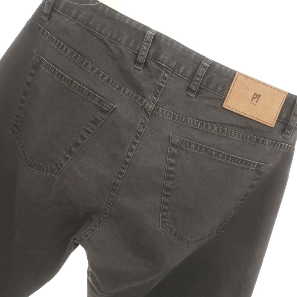 【中古】ピーティートリノ デニム PT TORINO DENIM JAZZ ストレッチ コットン 5ポケットパンツ ブラウングレー【サイズ34】【 状態ランクB 】【 メンズ 】