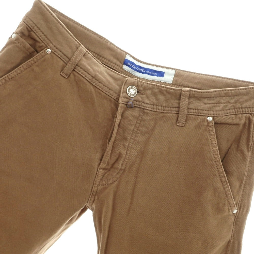 【中古】ヤコブコーエン JACOB COHEN LEONARD ストレッチ コットン 5ポケットパンツ ブラウン【サイズ34】【 状態ランクB 】【 メンズ 】
