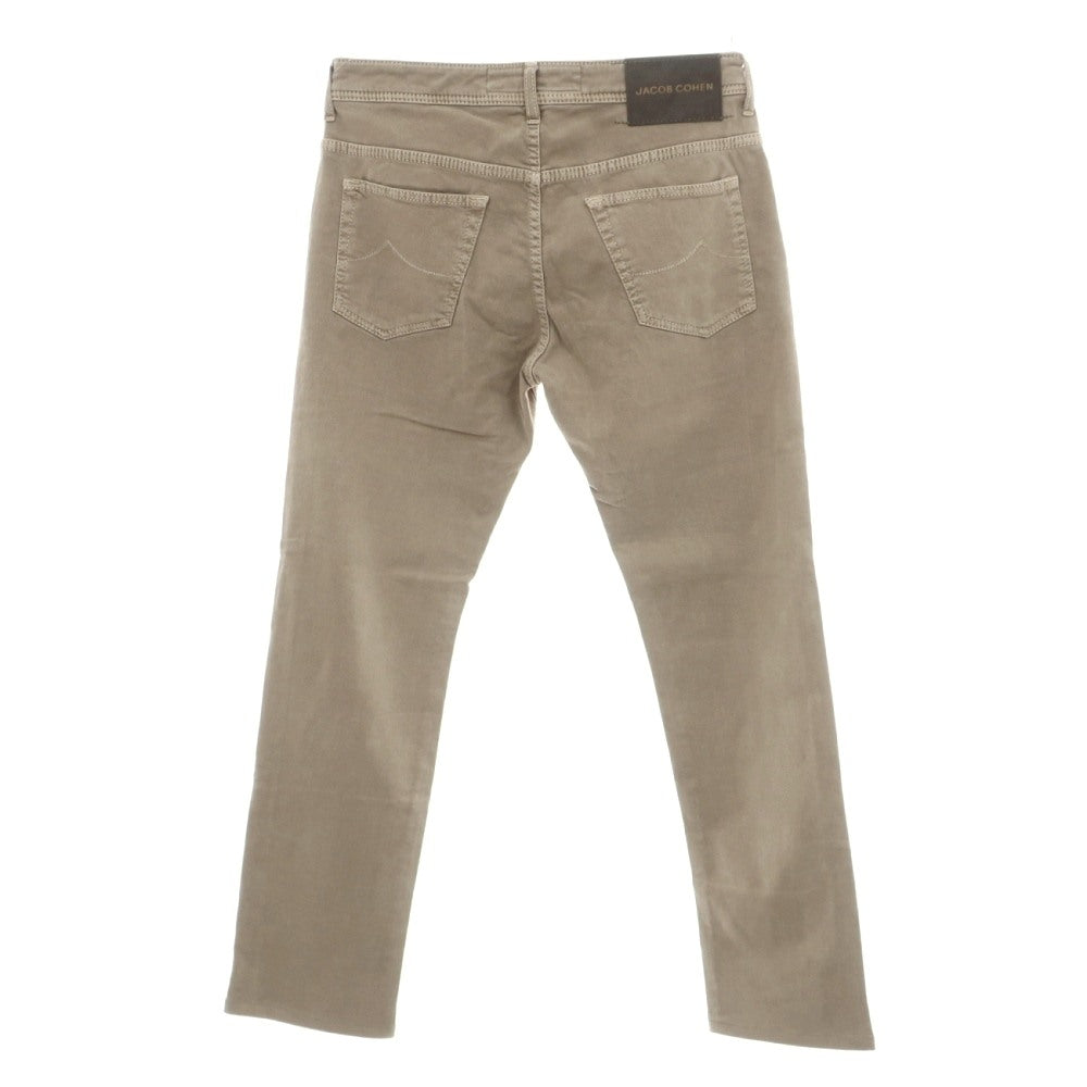 【中古】ヤコブコーエン JACOB COHEN LEONARD ストレッチ コットン 5ポケットパンツ グレージュ【サイズ33】【 状態ランクB 】【 メンズ 】