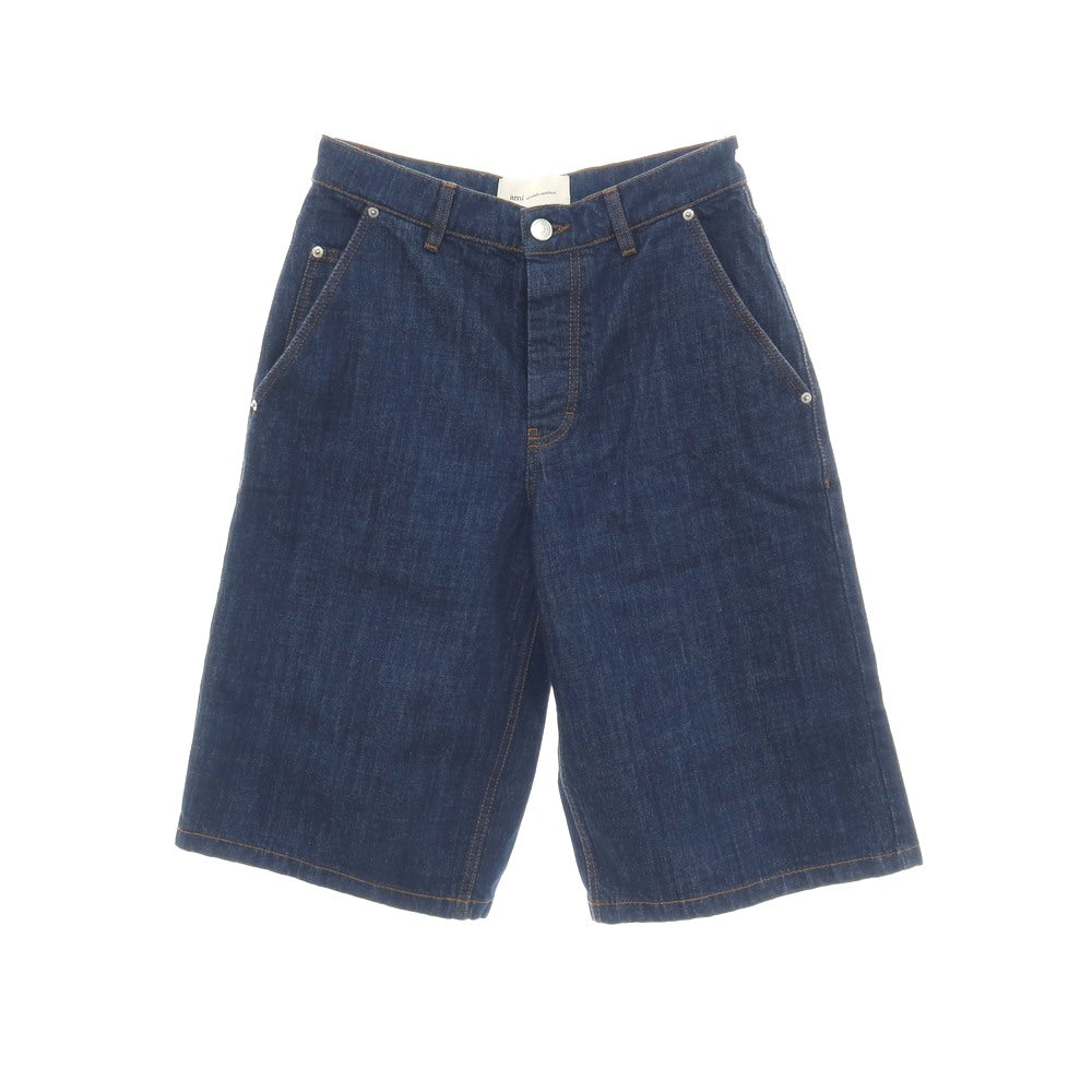 【中古】アミ アレクサンドルマテュッシ AMI Alexandre Mattiussi コットン デニム ハーフパンツ ネイビー【サイズ28】【 状態ランクB 】【 メンズ 】