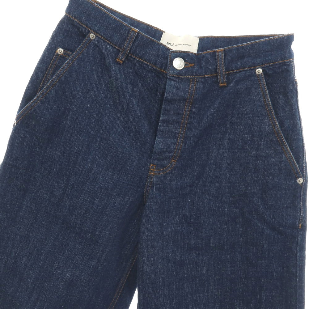 【中古】アミ アレクサンドルマテュッシ AMI Alexandre Mattiussi コットン デニム ハーフパンツ ネイビー【サイズ28】【 状態ランクB 】【 メンズ 】