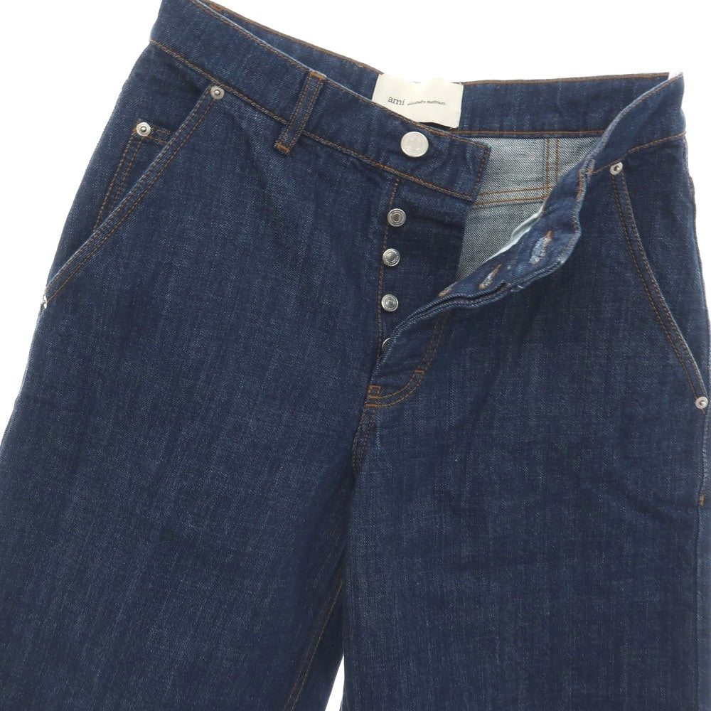 【中古】アミ アレクサンドルマテュッシ AMI Alexandre Mattiussi コットン デニム ハーフパンツ ネイビー【サイズ28】【 状態ランクB 】【 メンズ 】