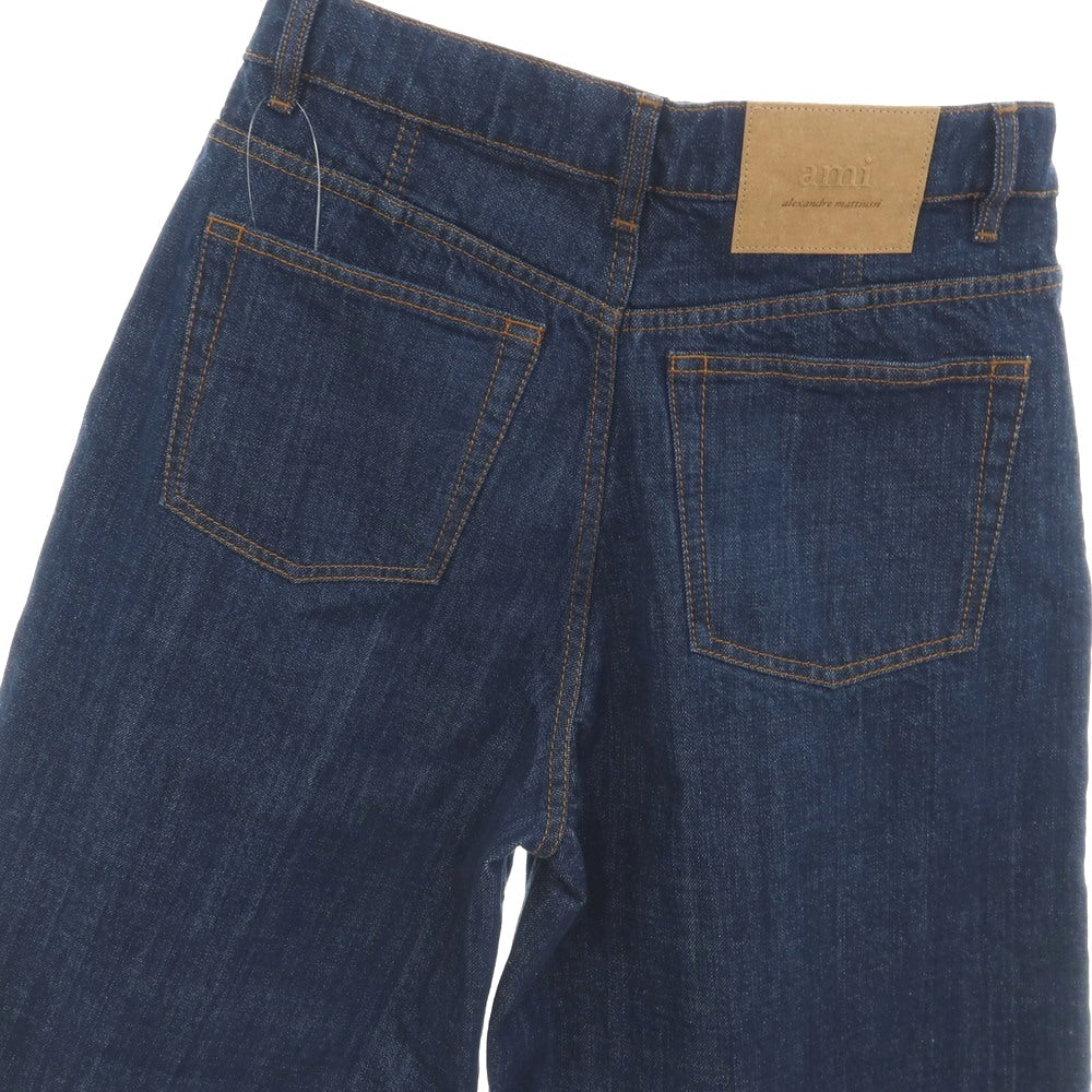 【中古】アミ アレクサンドルマテュッシ AMI Alexandre Mattiussi コットン デニム ハーフパンツ ネイビー【サイズ28】【 状態ランクB 】【 メンズ 】