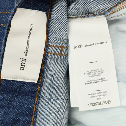 【中古】アミ アレクサンドルマテュッシ AMI Alexandre Mattiussi コットン デニム ハーフパンツ ネイビー【サイズ28】【 状態ランクB 】【 メンズ 】