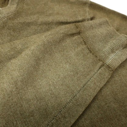 【中古】ヘリテージ HERITAGE ウール クルーネック プルオーバーニット オリーブグリーン【サイズM/50】【 状態ランクB 】【 メンズ 】
