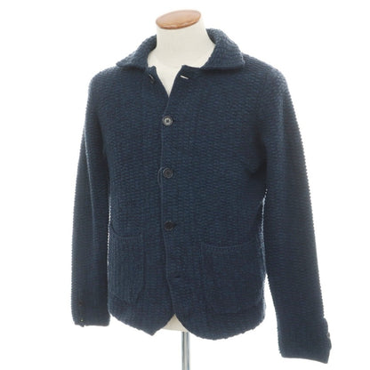 【中古】ポールスチュアート PAUL STUART ウール 襟付き カーディガン ネイビー【サイズ46】【 状態ランクB 】【 メンズ 】