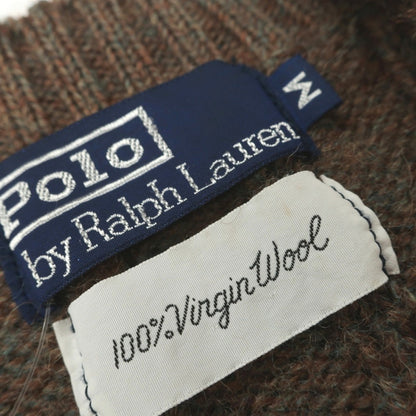 【中古】ポロ ラルフローレン Polo Ralph Lauren ヴァージンウール ケーブル編み ニットベスト ブラウン【サイズM】【 状態ランクB 】【 メンズ 】