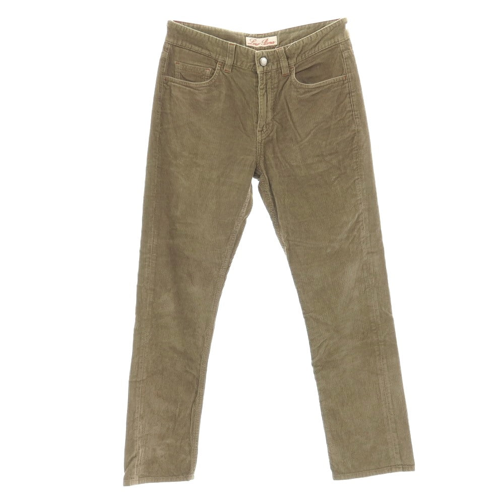 【中古】ロロピアーナ Loro Piana コットンカシミヤ 中太畝 コーデュロイパンツ カーキ【サイズ30】【 状態ランクC 】【 メンズ 】