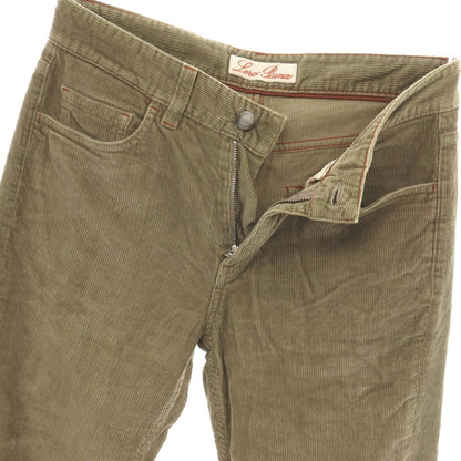 【中古】ロロピアーナ Loro Piana コットンカシミヤ 中太畝 コーデュロイパンツ カーキ【サイズ30】【 状態ランクC 】【 メンズ 】
