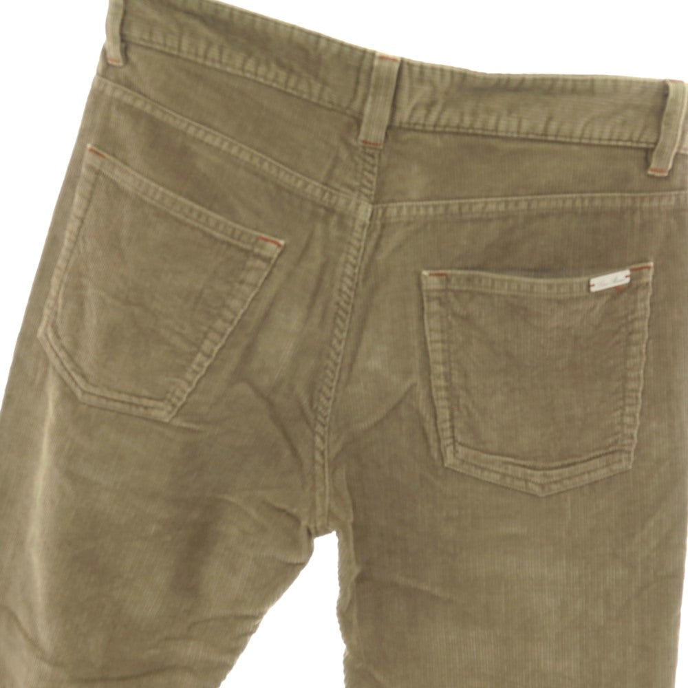 【中古】ロロピアーナ Loro Piana コットンカシミヤ 中太畝 コーデュロイパンツ カーキ【サイズ30】【 状態ランクC 】【 メンズ 】