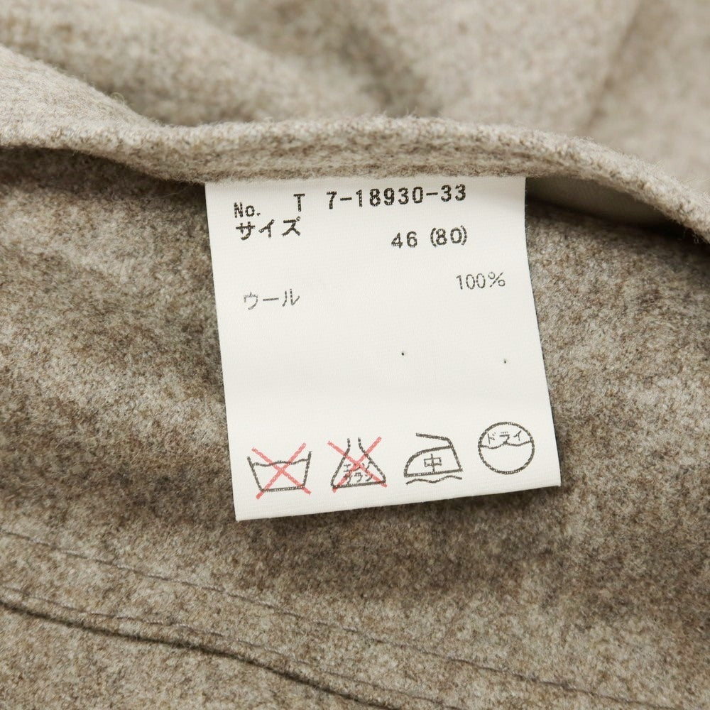 【中古】エムゼロサンキュウ m039 ウール カジュアルスラックスパンツ グレーベージュ【サイズ46】【 状態ランクB 】【 メンズ 】