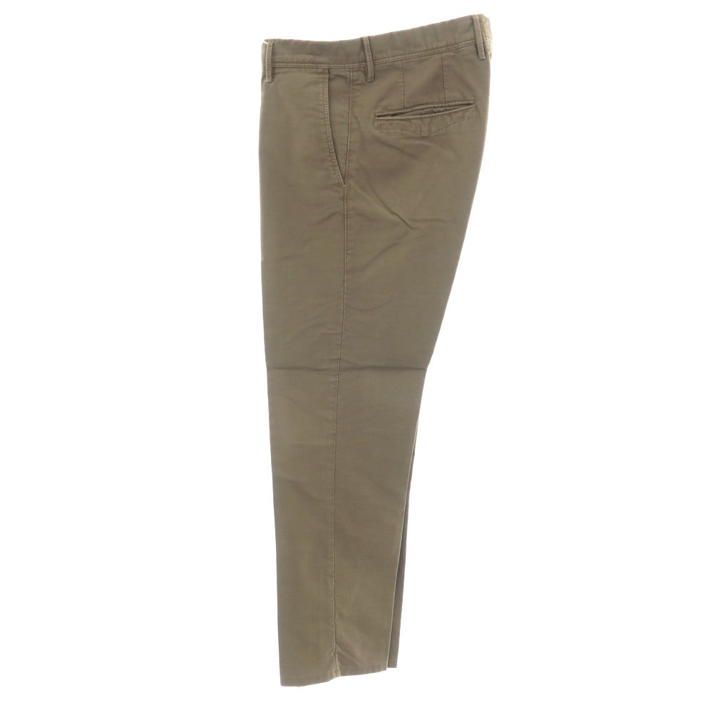 【中古】インコテックス スラックス INCOTEX SLACKS ストレッチ ツイルコットン カジュアルスラックスパンツ カーキブラウン【サイズ31】【 状態ランクC 】【 メンズ 】