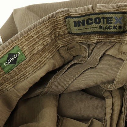 【中古】インコテックス スラックス INCOTEX SLACKS ストレッチ ツイルコットン カジュアルスラックスパンツ カーキブラウン【サイズ31】【 状態ランクC 】【 メンズ 】