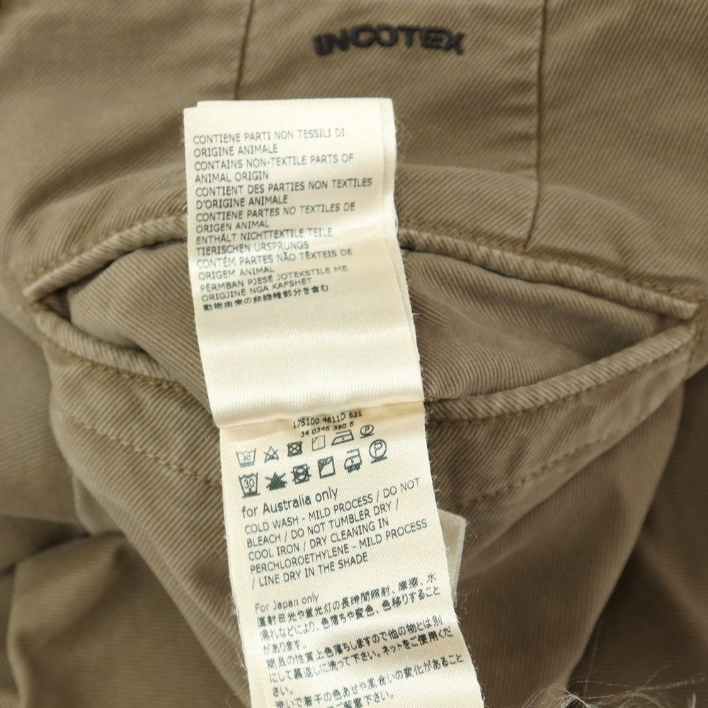 【中古】インコテックス スラックス INCOTEX SLACKS ストレッチ ツイルコットン カジュアルスラックスパンツ カーキブラウン【サイズ31】【 状態ランクC 】【 メンズ 】