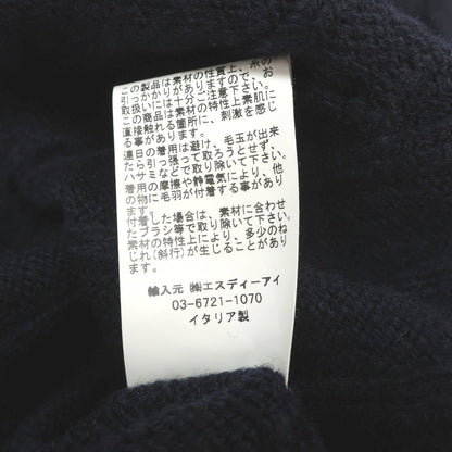 【中古】グランサッソ GRAN SASSO ウール ケーブル編み Vネック チルデン プルオーバーニット ネイビーxオフホワイト【サイズ50】【 状態ランクB 】【 メンズ 】