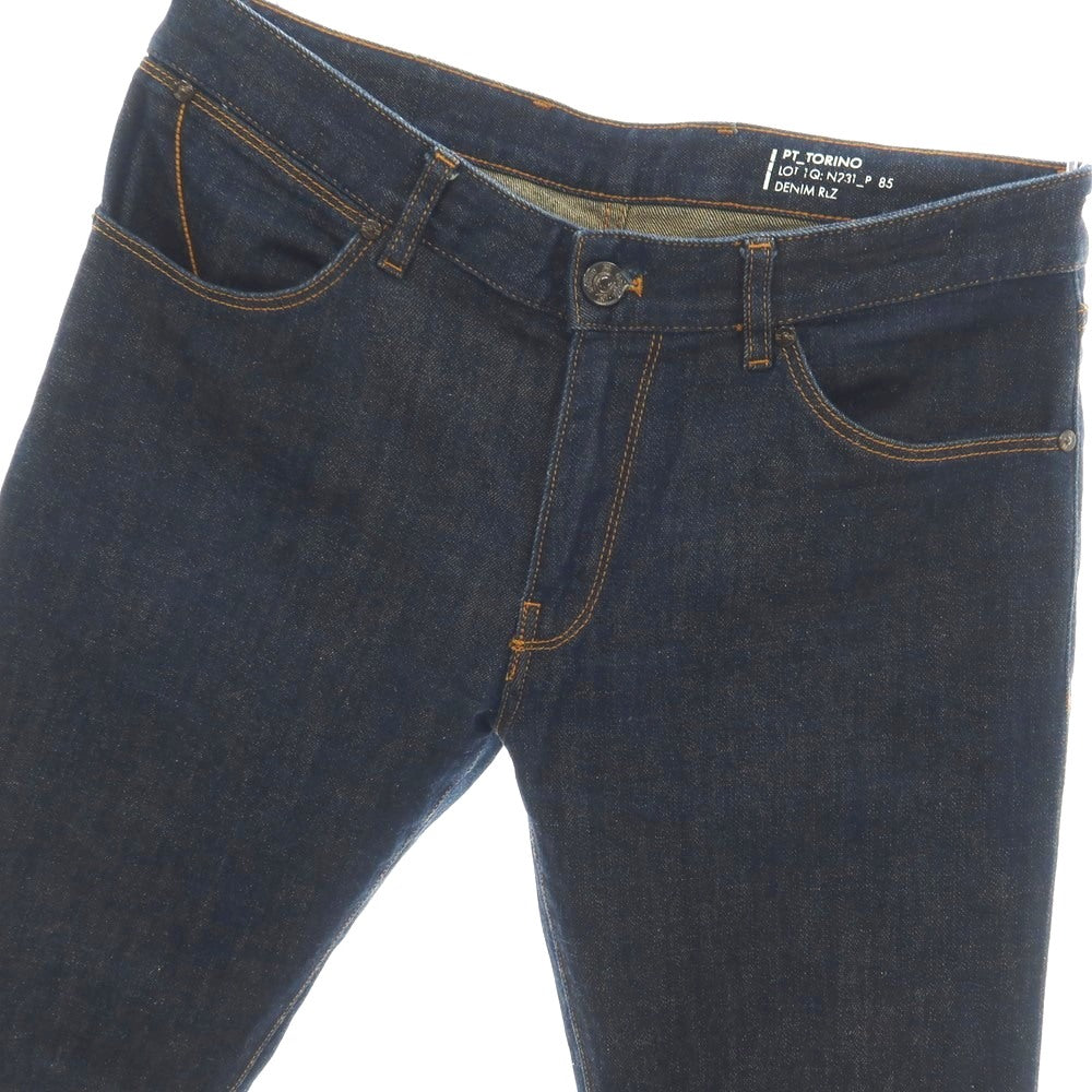 【中古】ピーティートリノ PT TORINO SWING ストレッチ コットン デニムパンツ ジーンズ ネイビー【サイズ34】【 状態ランクB 】【 メンズ 】