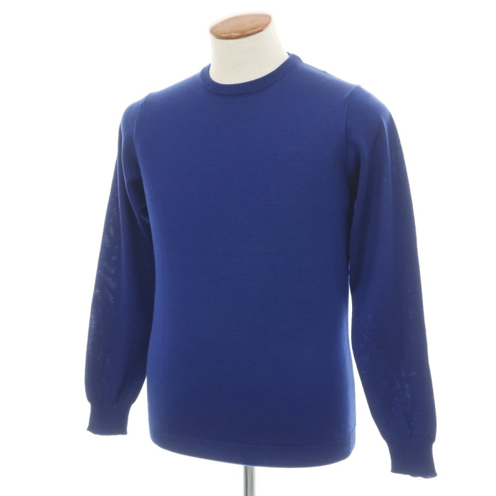 【中古】アレッサンドロルッピ Alessandro Luppi ウール クルーネック プルオーバーニット ブルー【サイズ46】【 状態ランクA 】【 メンズ 】