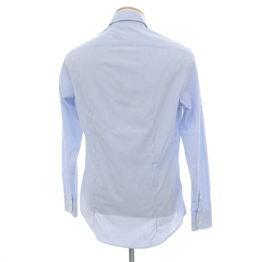 【中古】イセタンメンズ ISETAN MENS コットン ストライプ レギュラーカラー ドレスシャツ ブルーxホワイト【サイズ38】【 状態ランクB 】【 メンズ 】