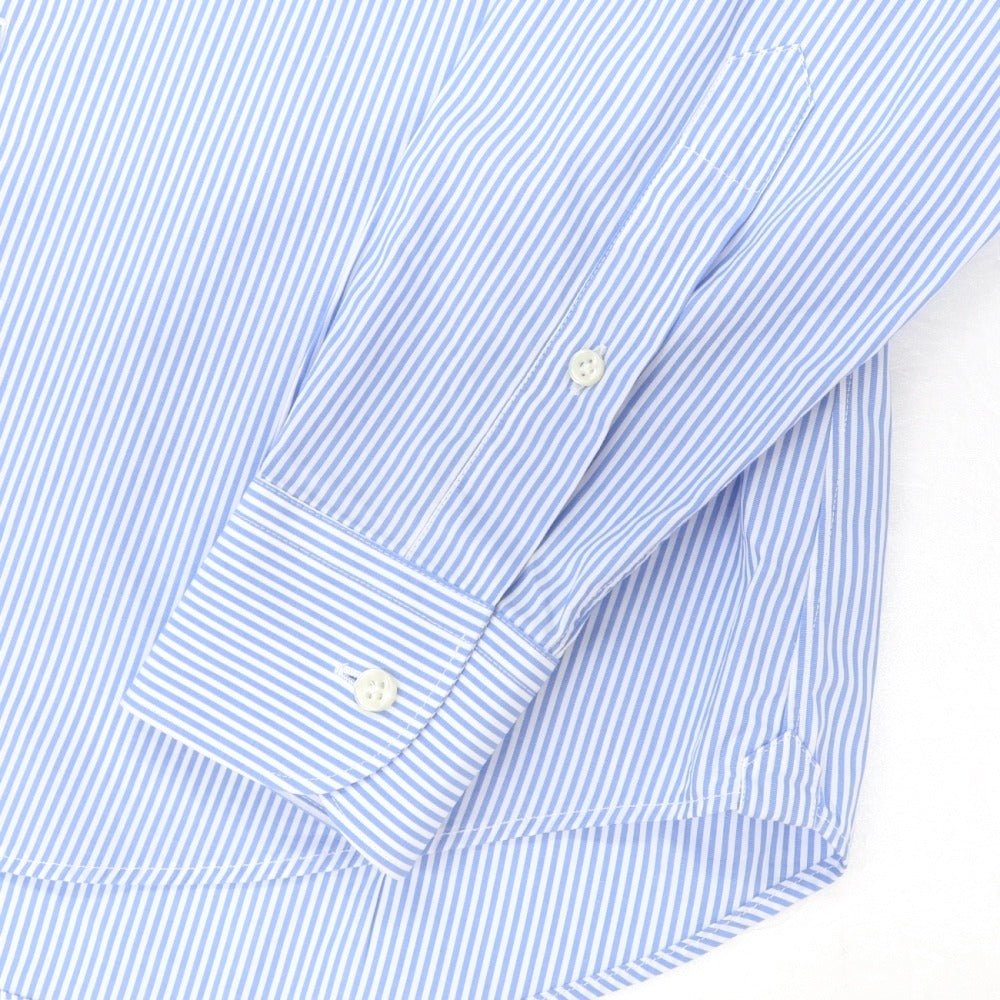 【中古】イセタンメンズ ISETAN MENS コットン ストライプ レギュラーカラー ドレスシャツ ブルーxホワイト【サイズ38】【 状態ランクB 】【 メンズ 】