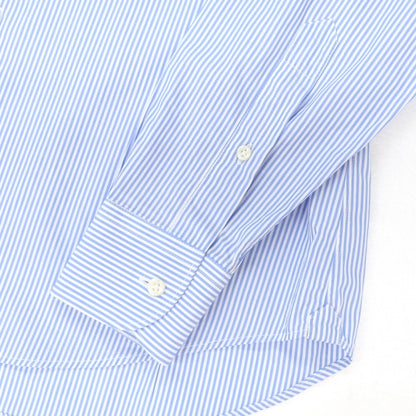 【中古】イセタンメンズ ISETAN MENS コットン ストライプ レギュラーカラー ドレスシャツ ブルーxホワイト【サイズ38】【 状態ランクB 】【 メンズ 】