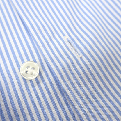 【中古】イセタンメンズ ISETAN MENS コットン ストライプ レギュラーカラー ドレスシャツ ブルーxホワイト【サイズ38】【 状態ランクB 】【 メンズ 】