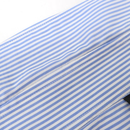 【中古】イセタンメンズ ISETAN MENS コットン ストライプ レギュラーカラー ドレスシャツ ブルーxホワイト【サイズ38】【 状態ランクB 】【 メンズ 】