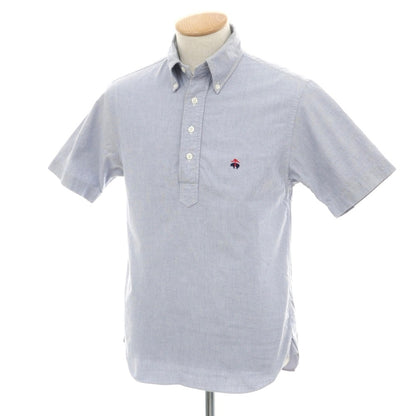 【中古】ブルックスブラザーズ Brooks Brothers オックスフォード コットン ボタンダウン プルオーバー 半袖シャツ ライトブルー【サイズS】【 状態ランクC 】【 メンズ 】