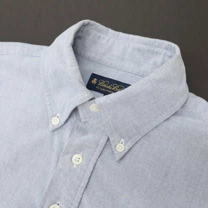 【中古】ブルックスブラザーズ Brooks Brothers オックスフォード コットン ボタンダウン プルオーバー 半袖シャツ ライトブルー【サイズS】【 状態ランクC 】【 メンズ 】