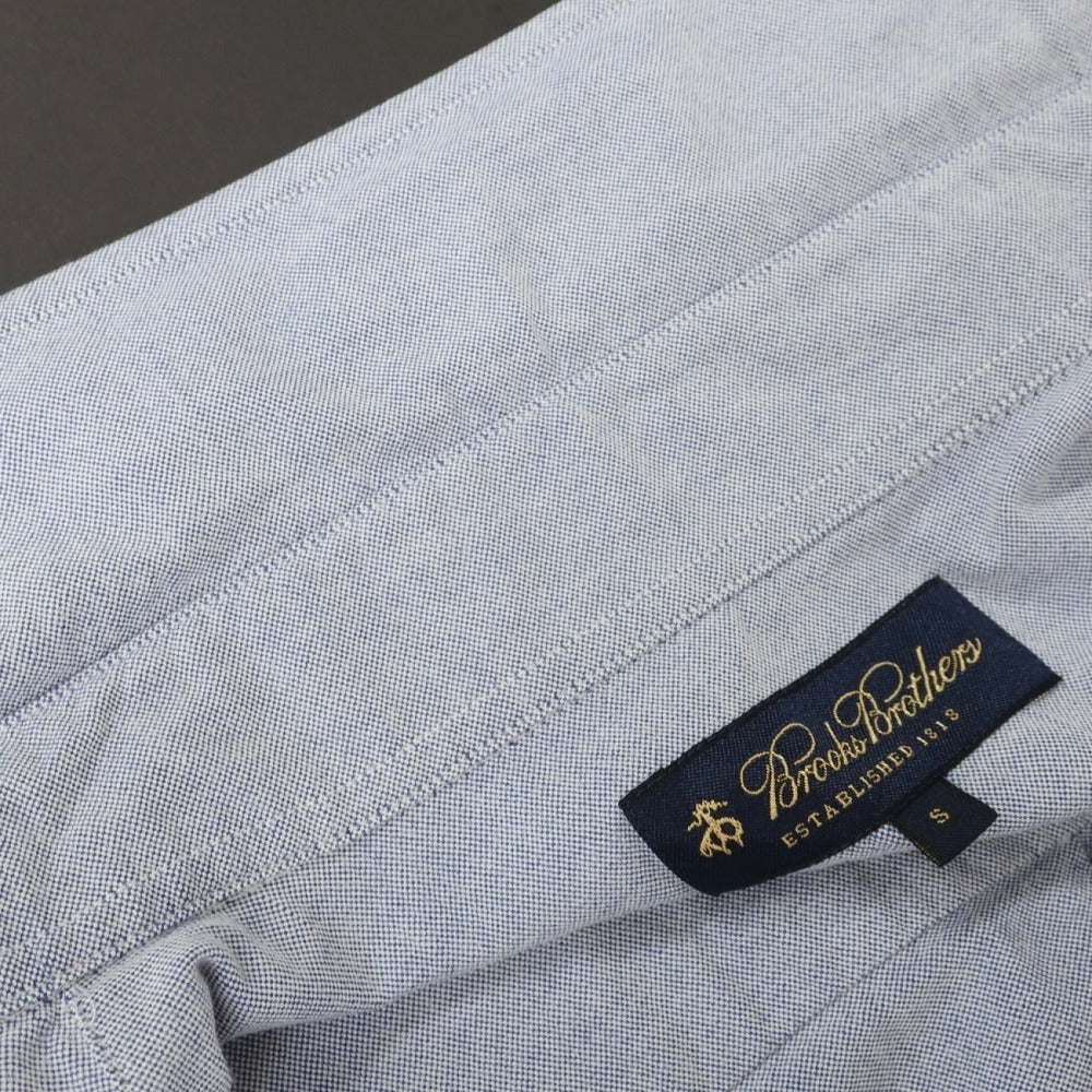 【中古】ブルックスブラザーズ Brooks Brothers オックスフォード コットン ボタンダウン プルオーバー 半袖シャツ ライトブルー【サイズS】【 状態ランクC 】【 メンズ 】