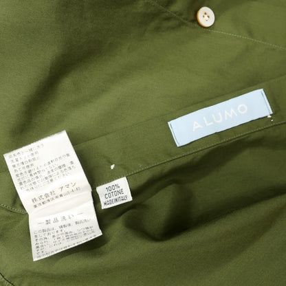 【中古】フィナモレ Finamore コットン セミワイドカラー カジュアルシャツ グリーン【サイズ37】【 状態ランクB 】【 メンズ 】