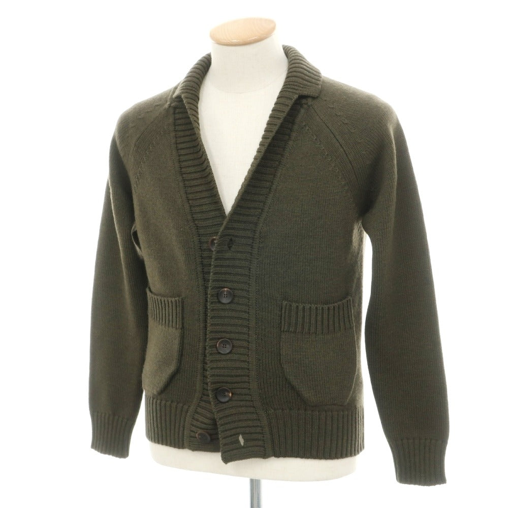 【中古】【未使用】ザノーネ ZANONE ウール カーディガン ダークオリーブグリーン【サイズ44】【 状態ランクS 】【 メンズ 】