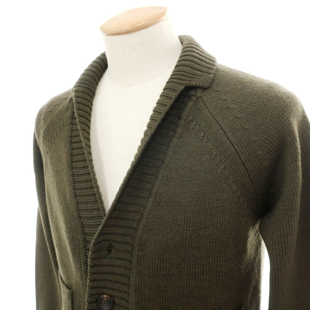 【中古】【未使用】ザノーネ ZANONE ウール カーディガン ダークオリーブグリーン【サイズ44】【 状態ランクS 】【 メンズ 】