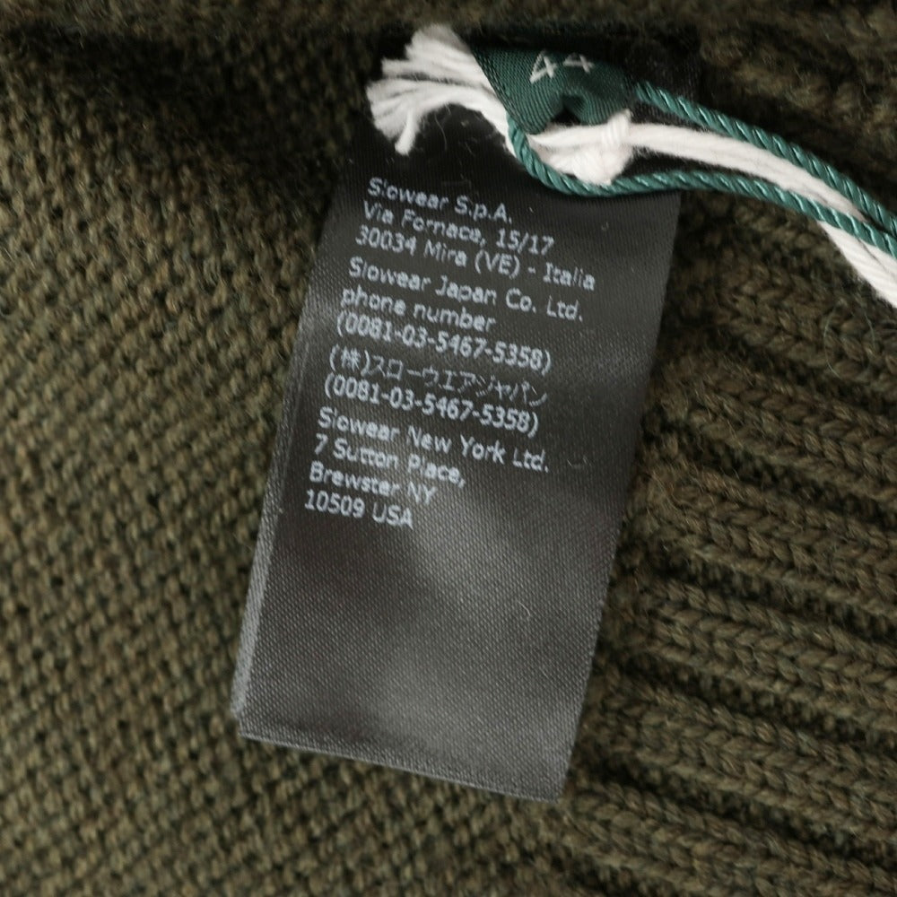 【中古】【未使用】ザノーネ ZANONE ウール カーディガン ダークオリーブグリーン【サイズ44】【 状態ランクS 】【 メンズ 】