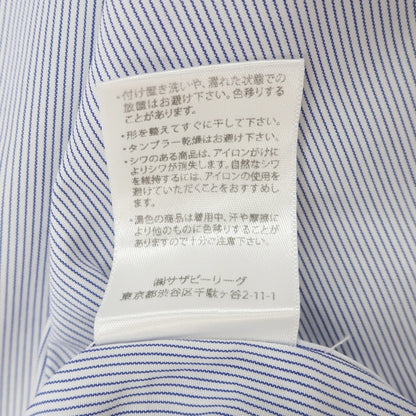 【中古】フランクアンドアイリーン Frank&amp;Eileen コットン ストライプ カジュアルシャツ ホワイトxネイビー【サイズS】【 状態ランクB 】【 メンズ 】
