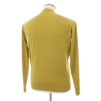 【中古】ジョンスメドレー JOHN SMEDLEY ハイゲージ ウール ニット カーディガン マスタードイエロー【サイズM】【 状態ランクB 】【 メンズ 】