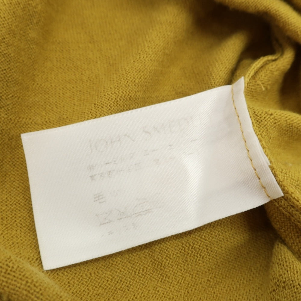 【中古】ジョンスメドレー JOHN SMEDLEY ハイゲージ ウール ニット カーディガン マスタードイエロー【サイズM】【 状態ランクB 】【 メンズ 】